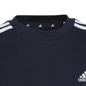 essentials 3 stripes t shirt boys navy blue
