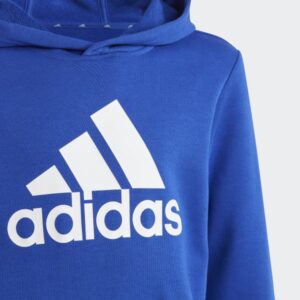 big logo essentials cotton hoodie blue ic6834 41 detail