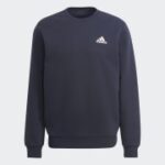 essentials fleece sweatshirt blue h42002 01 laydown