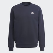 essentials fleece sweatshirt blue h42002 01 laydown