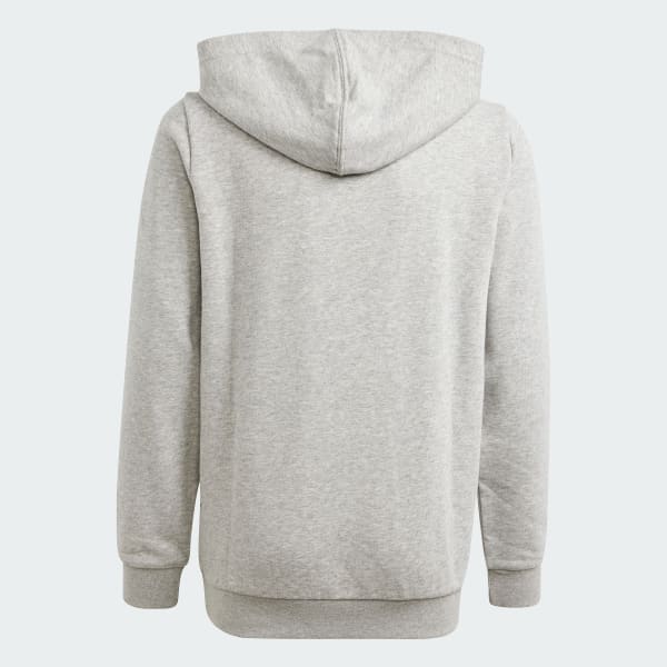 essentials two colored big logo cotton hoodie grey is2590