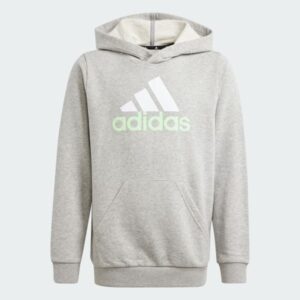 essentials two colored big logo cotton hoodie grey is2590 01 laydown
