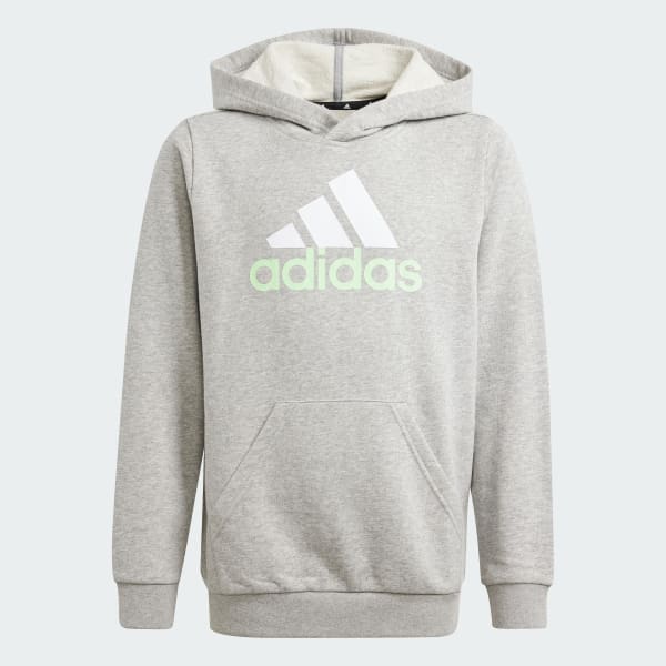 essentials two colored big logo cotton hoodie grey is2590 01 laydown