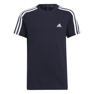 essentials 3 stripes t shirt boys navy blue