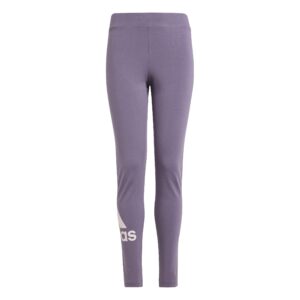 girls essentials big logo cotton tights purple