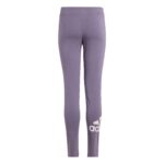 girls essentials big logo cotton tights purple
