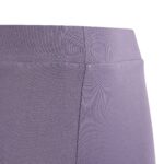 girls essentials big logo cotton tights purple
