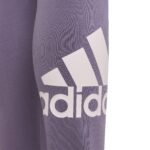 girls essentials big logo cotton tights purple