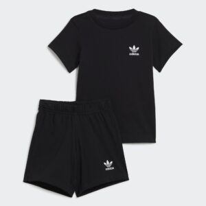short tee set black