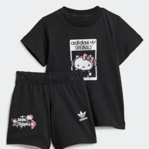 short tee set black